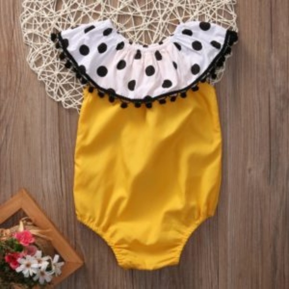 NEW Gold and Polka Dot Pom Pom Jumper - Picture 2 of 3